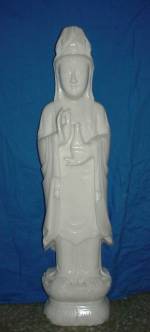 40 INCH WHITE JADE STANDING KWANYIN (LH13) 
Price is ONLY US $ 699.00 + S/H